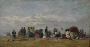 unknow artist The Beach at Trouville oil painting reproduction